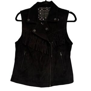 Sanctuary real suede cowboy vest- size s
